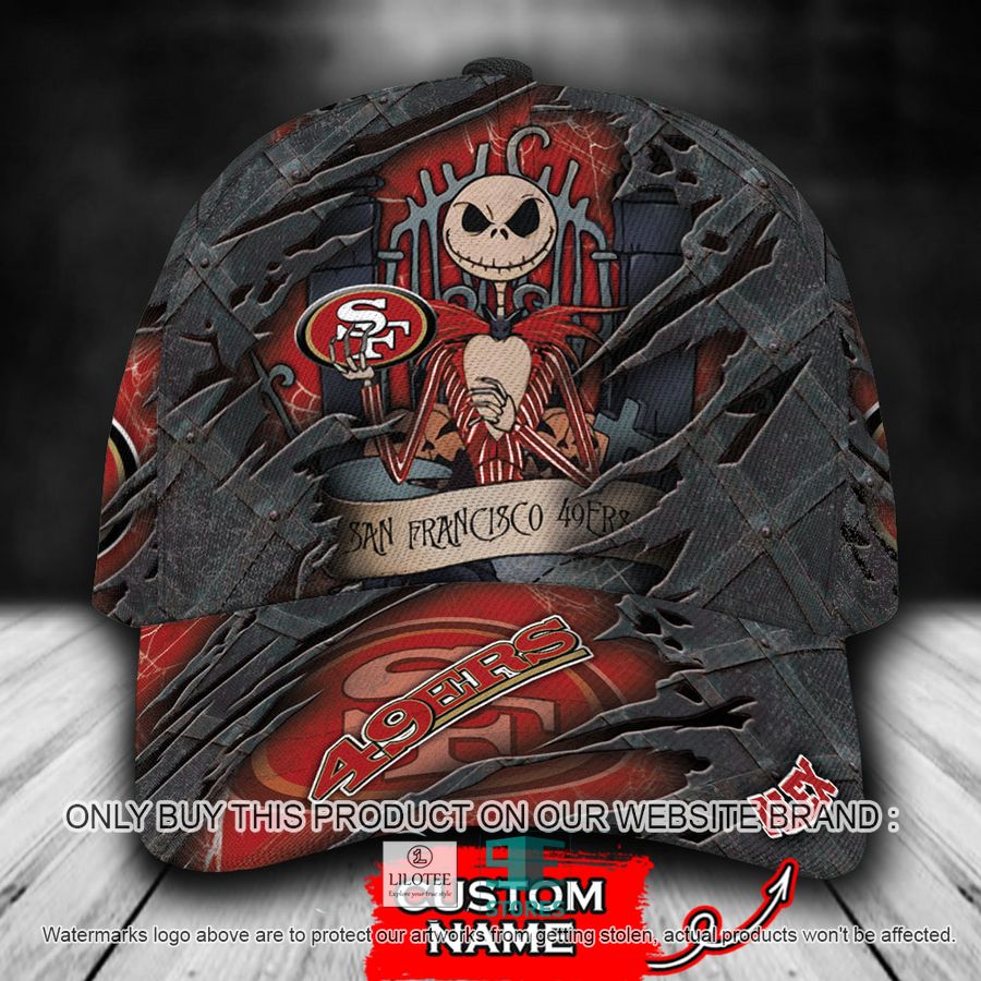 Personalized NFL San Francisco 49Ers Jack Skellington Cap 8