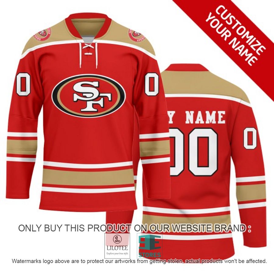 Personalized NFL San Francisco 49ers Logo Hockey Jersey - LIMITED EDITION 6