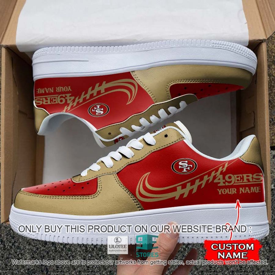 Personalized NFL San Francisco 49Ers Nike Air Force 1 Sneaker 7