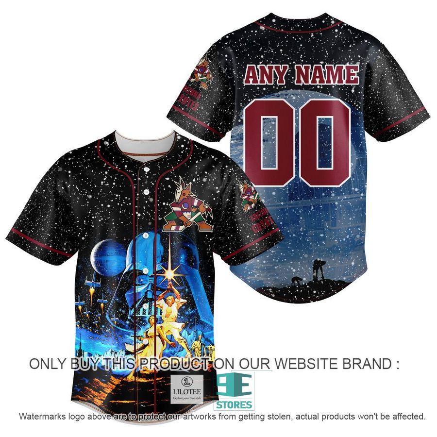 Personalized NHL Arizona Coyotes With Star War Concepts Baseball Jersey 9