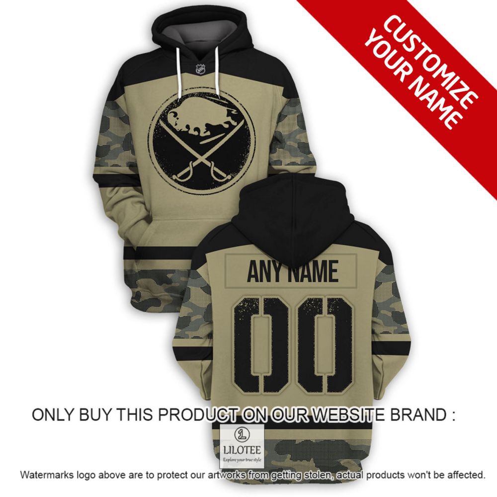 Personalized NHL Buffalo Sabres Military Jersey Camo 3D Hoodie, Shirt - LIMITED EDITION 16