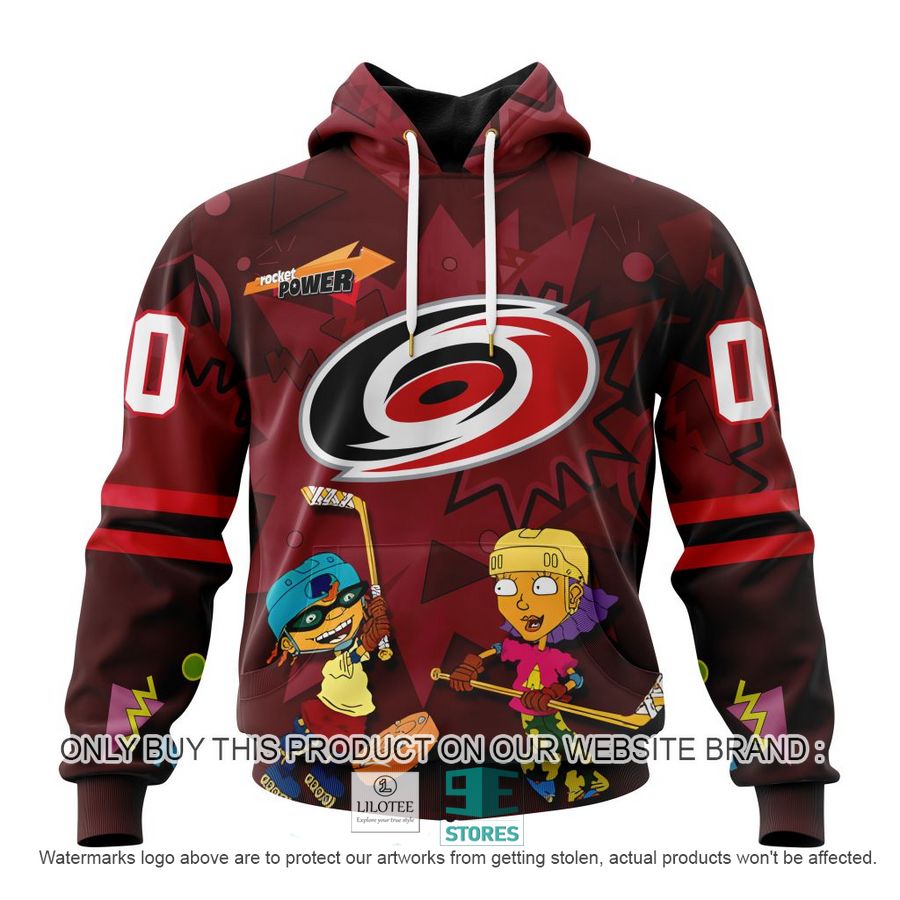 Personalized NHL Carolina Hurricanes Rocket Power 3D Full Printed Hoodie, Shirt 19