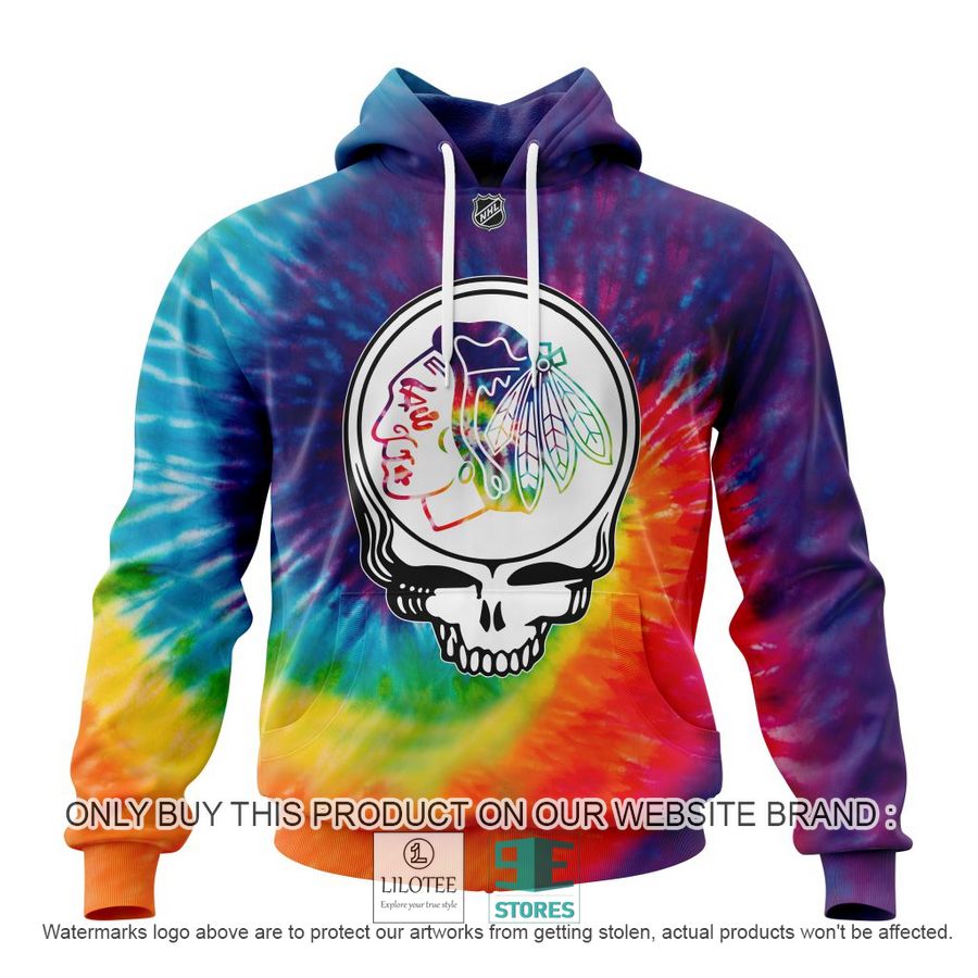 Personalized NHL Chicago Blackhawks Grateful Dead Tie Dye 3D Shirt, Hoodie - LIMITED EDITION 19