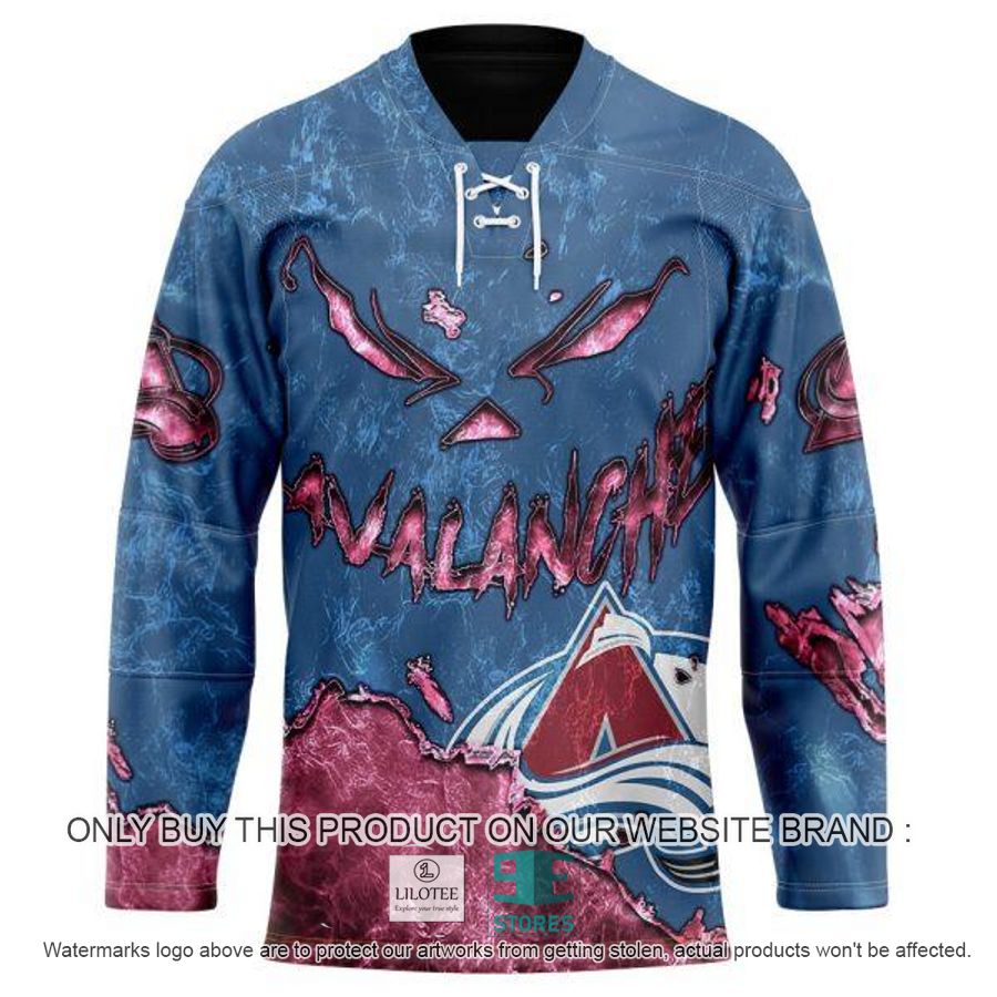 Personalized NHL Colorado Avalanche Demon Face Hockey Jersey 4