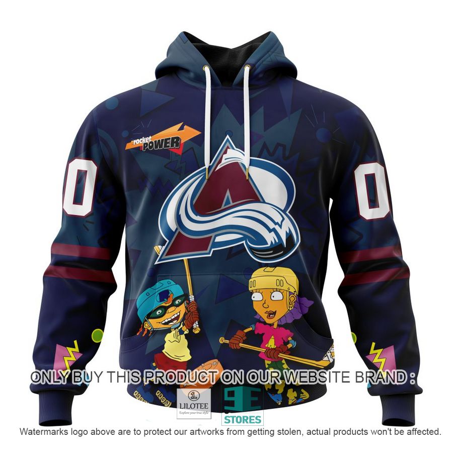 Personalized NHL Colorado Avalanche Rocket Power 3D Full Printed Hoodie, Shirt 18