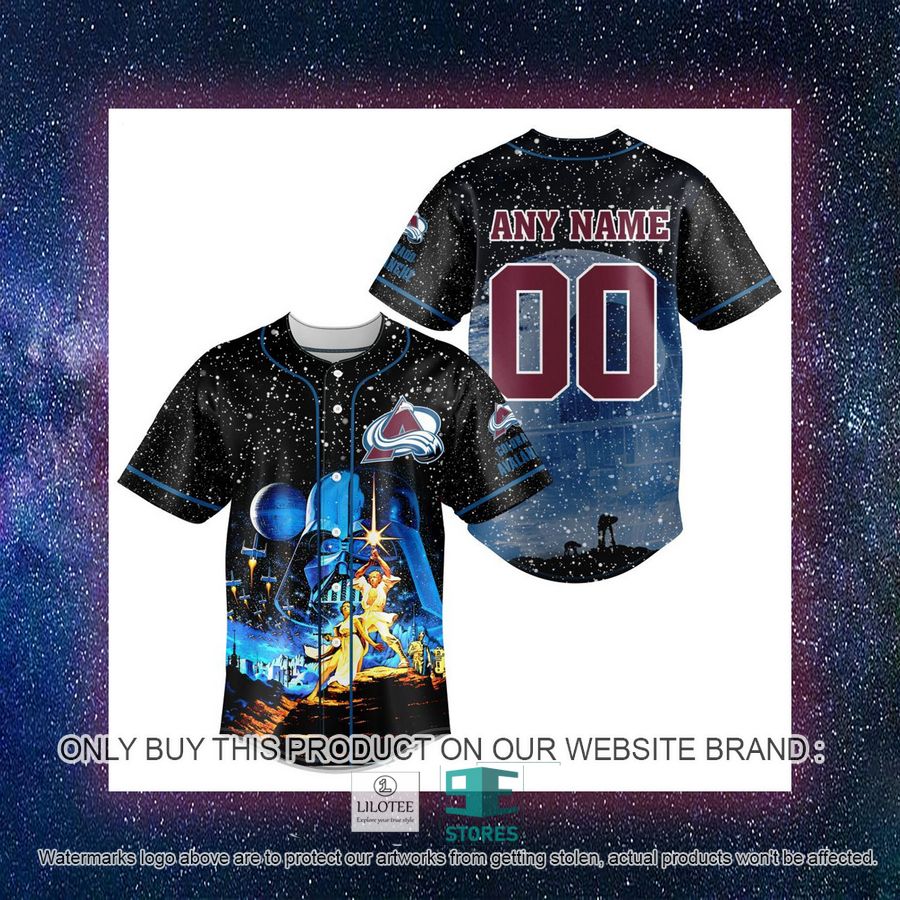 Personalized NHL Colorado Avalanche With Star War Concepts Baseball Jersey 3 Personalized NHL Colorado Avalanche With Star War Concepts Baseball Jersey - Image 3