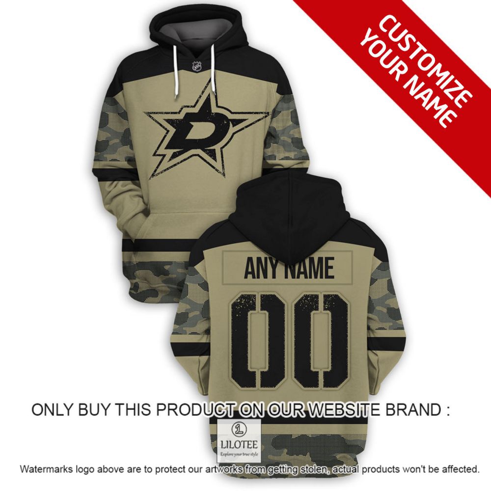 Personalized NHL Dallas Stars Military Jersey Camo 3D Hoodie, Shirt - LIMITED EDITION 16