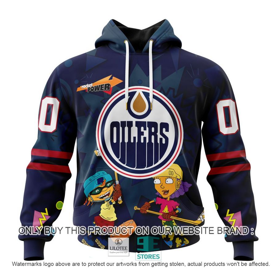 Personalized NHL Edmonton Oilers Rocket Power 3D Full Printed Hoodie, Shirt 18