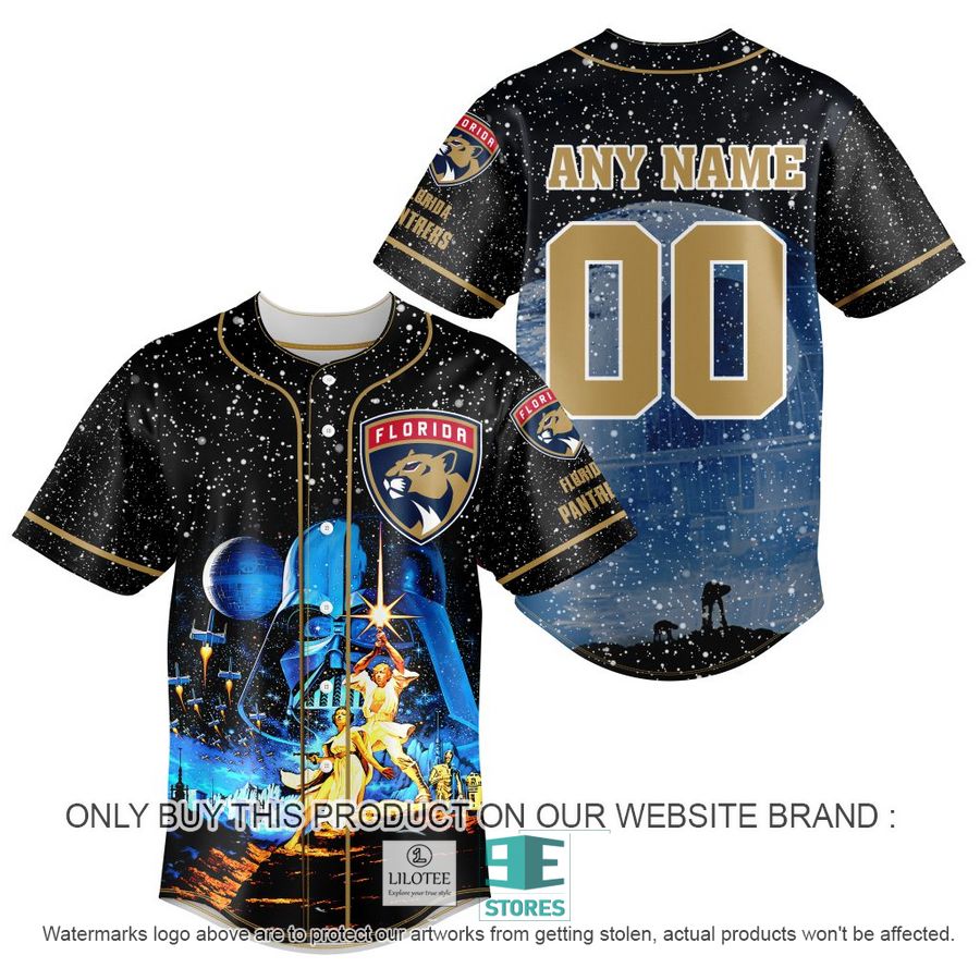 Personalized NHL Florida Panthers With Star War Concepts Baseball Jersey 9