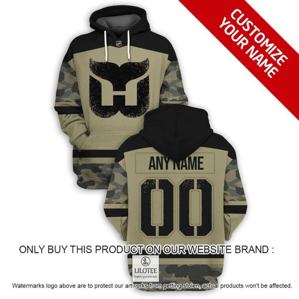 Personalized NHL Hartford Whalers Military Jersey Camo 3D Hoodie, Shirt - LIMITED EDITION 17