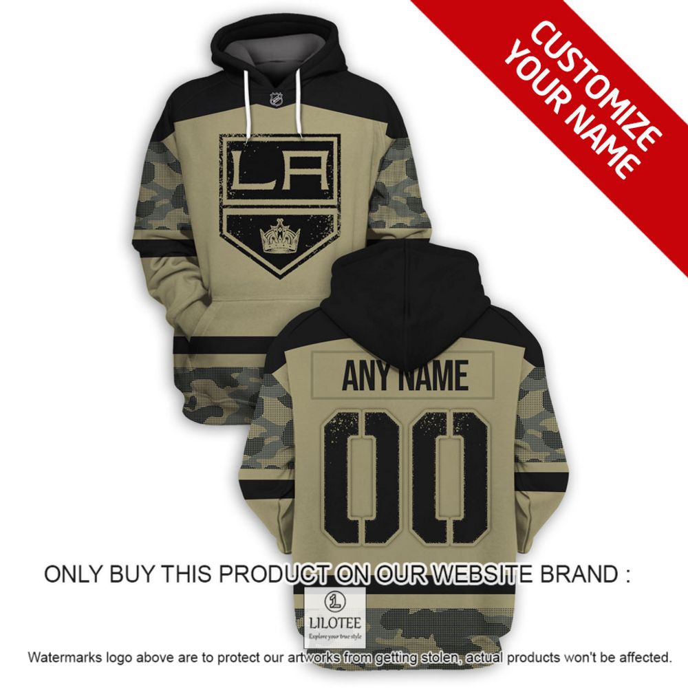 Personalized NHL Los Angeles Kings Military Jersey Camo 3D Hoodie, Shirt - LIMITED EDITION 16