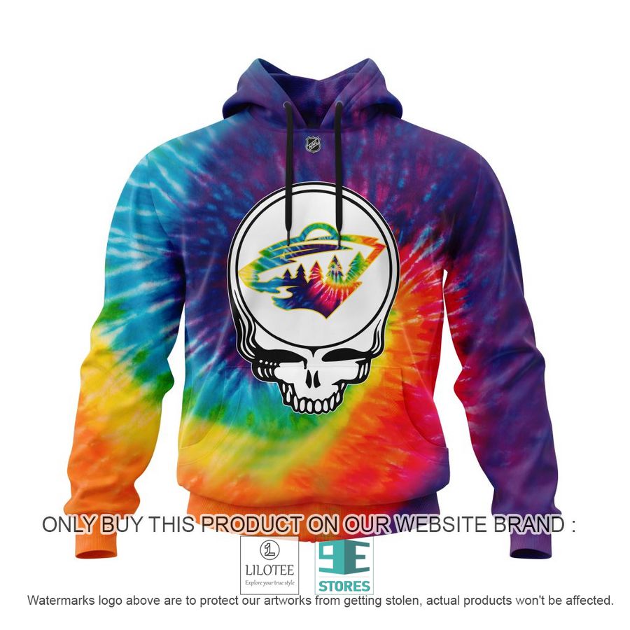 Personalized NHL Minnesota Wild Grateful Dead Tie Dye 3D Shirt, Hoodie - LIMITED EDITION 19