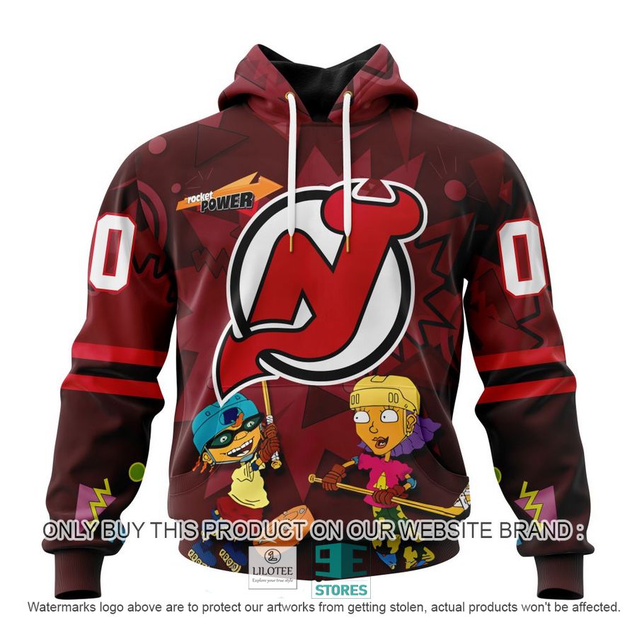 Personalized NHL New Jersey Devils Rocket Power 3D Full Printed Hoodie, Shirt 19
