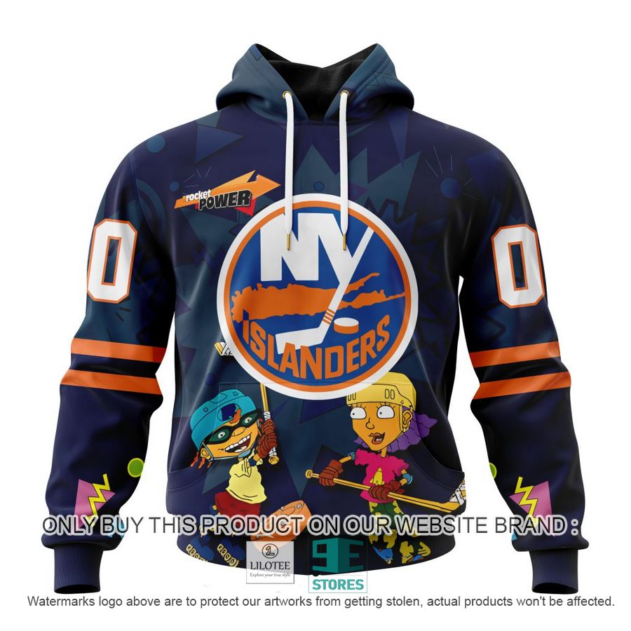 Personalized NHL New York Islanders Rocket Power 3D Full Printed Hoodie, Shirt 19