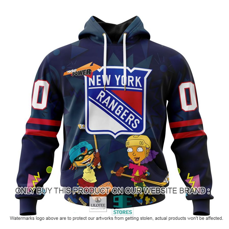 Personalized NHL New York Rangers Rocket Power 3D Full Printed Hoodie, Shirt 18
