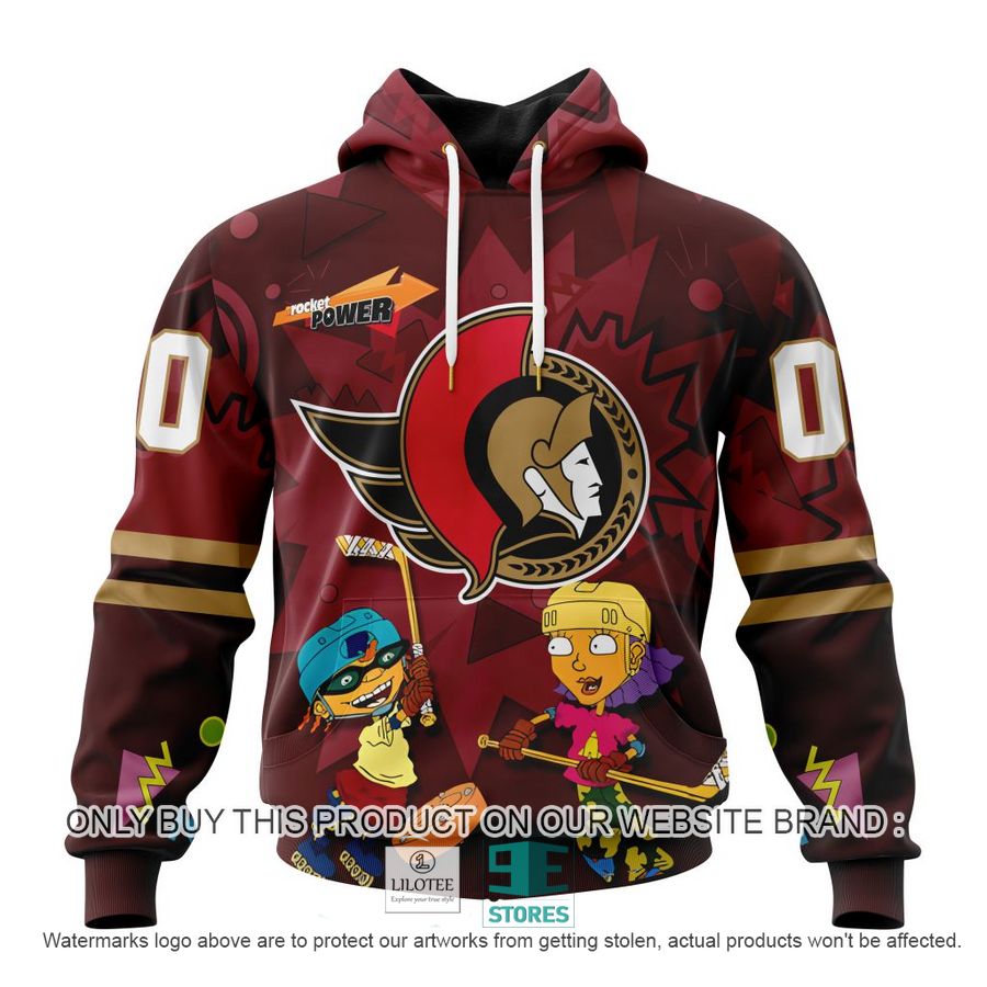 Personalized NHL Ottawa Senators Rocket Power 3D Full Printed Hoodie, Shirt 18