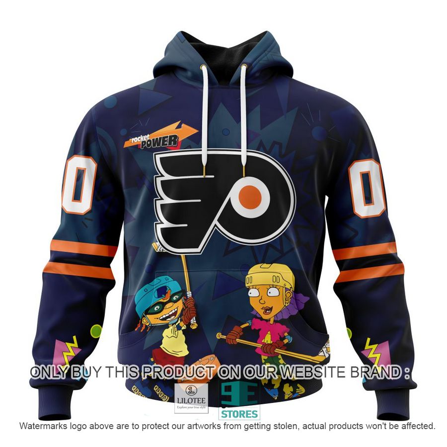 Personalized NHL Philadelphia Flyers Rocket Power 3D Full Printed Hoodie, Shirt 19