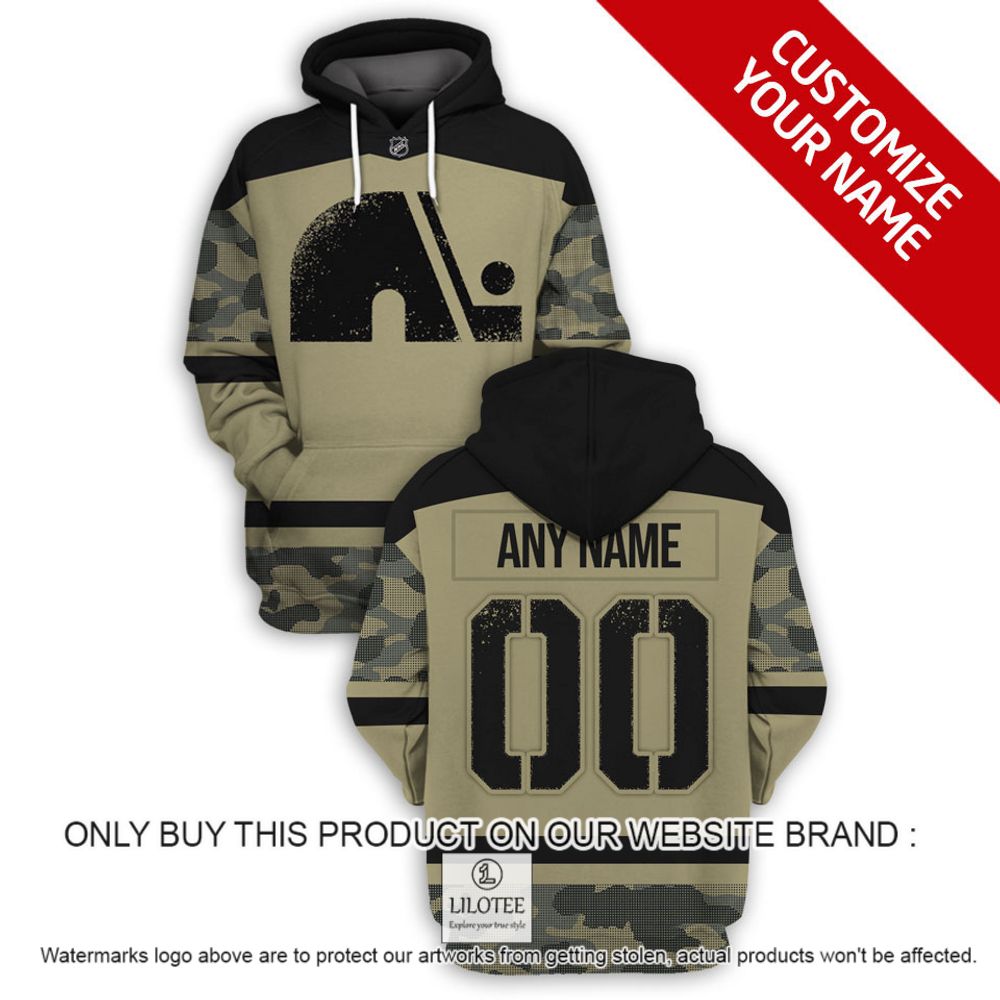 Personalized NHL Quebec Nordiques Military Jersey Camo 3D Hoodie, Shirt - LIMITED EDITION 16