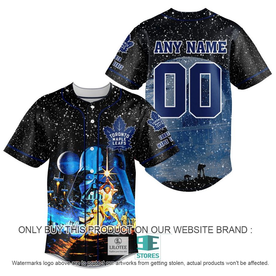 Personalized NHL Toronto Maple Leafs With Star War Concepts Baseball Jersey 8