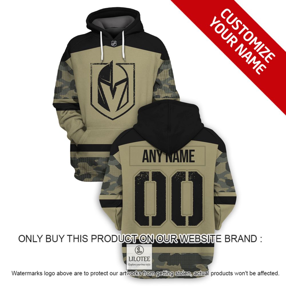 Personalized NHL Vegas Golden Knights Military Jersey Camo 3D Hoodie, Shirt - LIMITED EDITION 16