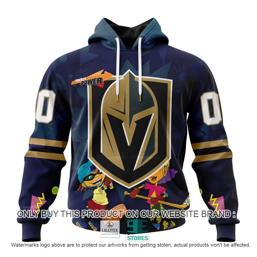 Personalized NHL Vegas Golden Knights Rocket Power 3D Full Printed Hoodie, Shirt 18
