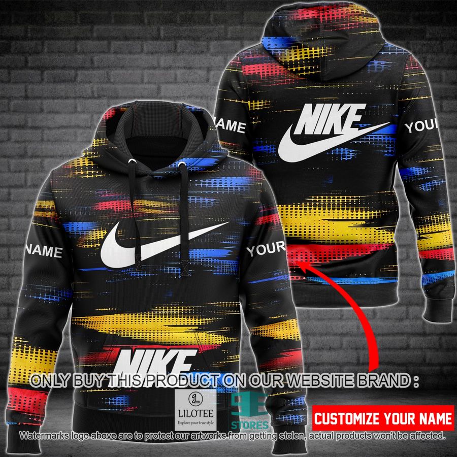 Personalized Nike colorful black 3D Hoodie - LIMITED EDITION 9