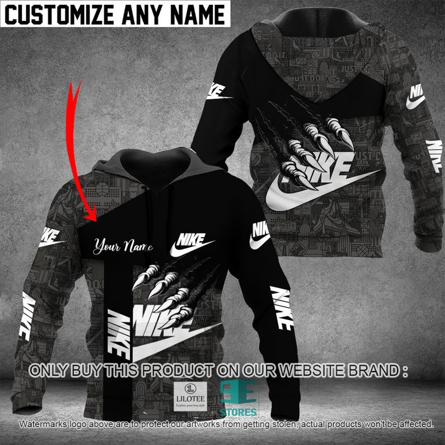 Personalized Nike Just Do It Black 3D All Over Print Hoodie 8