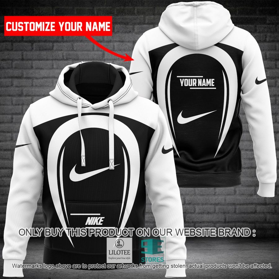 Personalized Nike logo white black 3D Hoodie - LIMITED EDITION 9