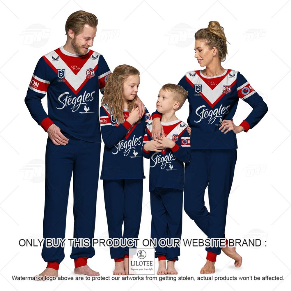 Personalized NRL Sydney Roosters Longsleeve Pajamas Set - LIMITED EDITION 8