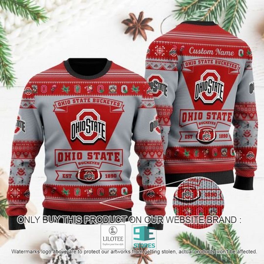 Personalized Ohio State Buckeyes Football Ugly Chrisrtmas Sweater - LIMITED EDITION 9