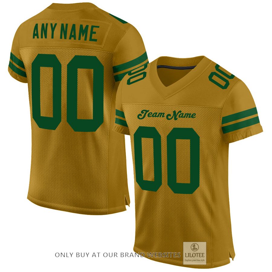 Personalized Old Gold Green Football Jersey - LIMITED EDITION 17