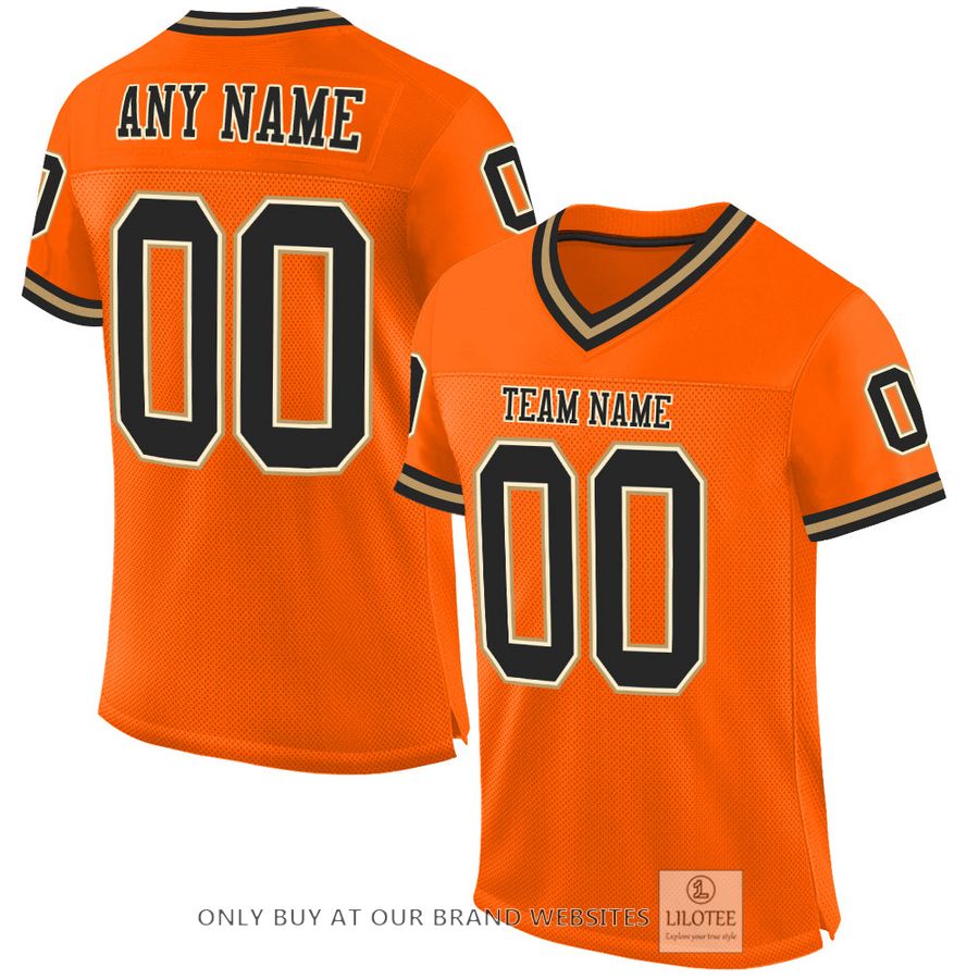 Personalized Orange Old Gold Black Football Jersey - LIMITED EDITION 33
