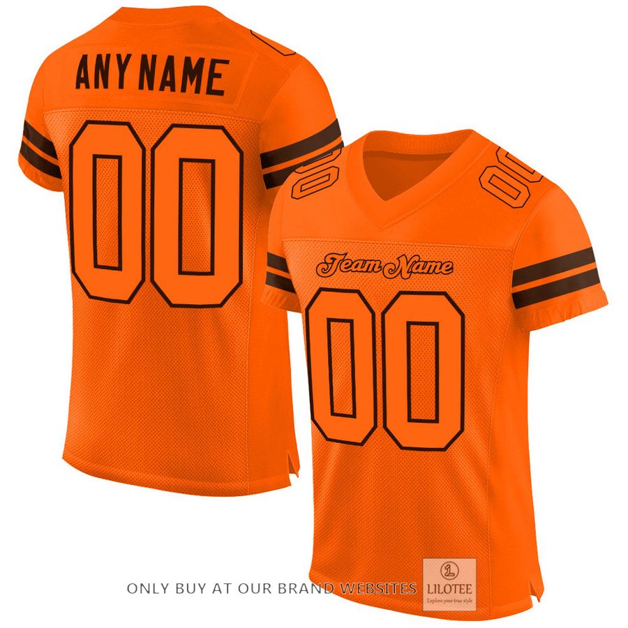 Personalized Orange Orange-Brown Football Jersey - LIMITED EDITION 32