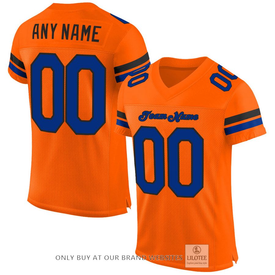Personalized Orange Royal-Black Football Jersey - LIMITED EDITION 33