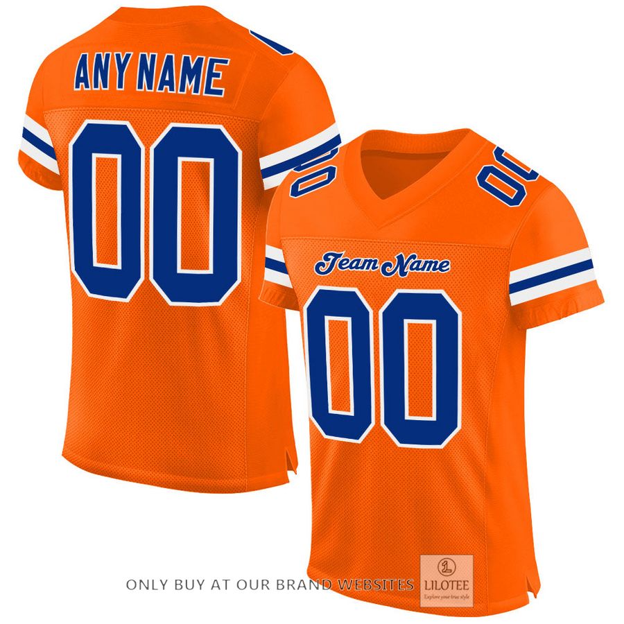 Personalized Orange Royal-White Football Jersey - LIMITED EDITION 17