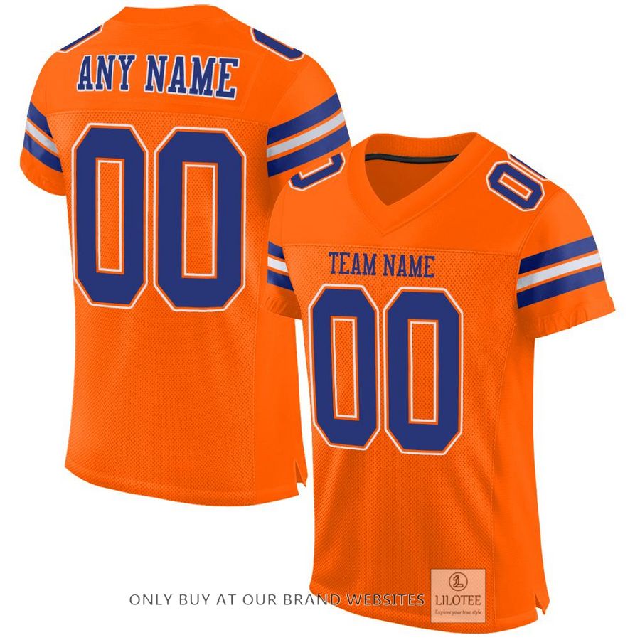 Personalized Orange Royal White Football Jersey - LIMITED EDITION 6