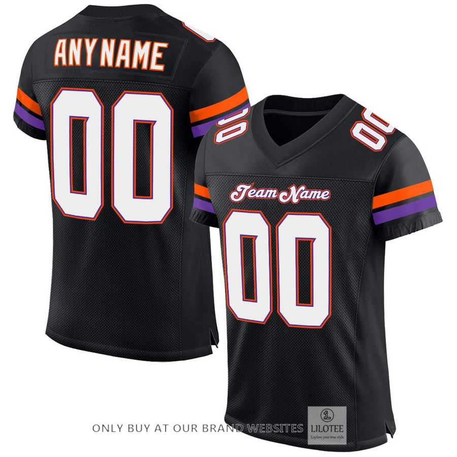 Personalized Orange White Black Football Jersey - LIMITED EDITION 25