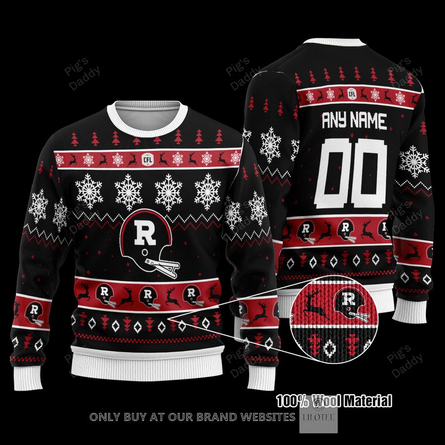 Personalized Ottawa Rough Riders Wool Sweater 8