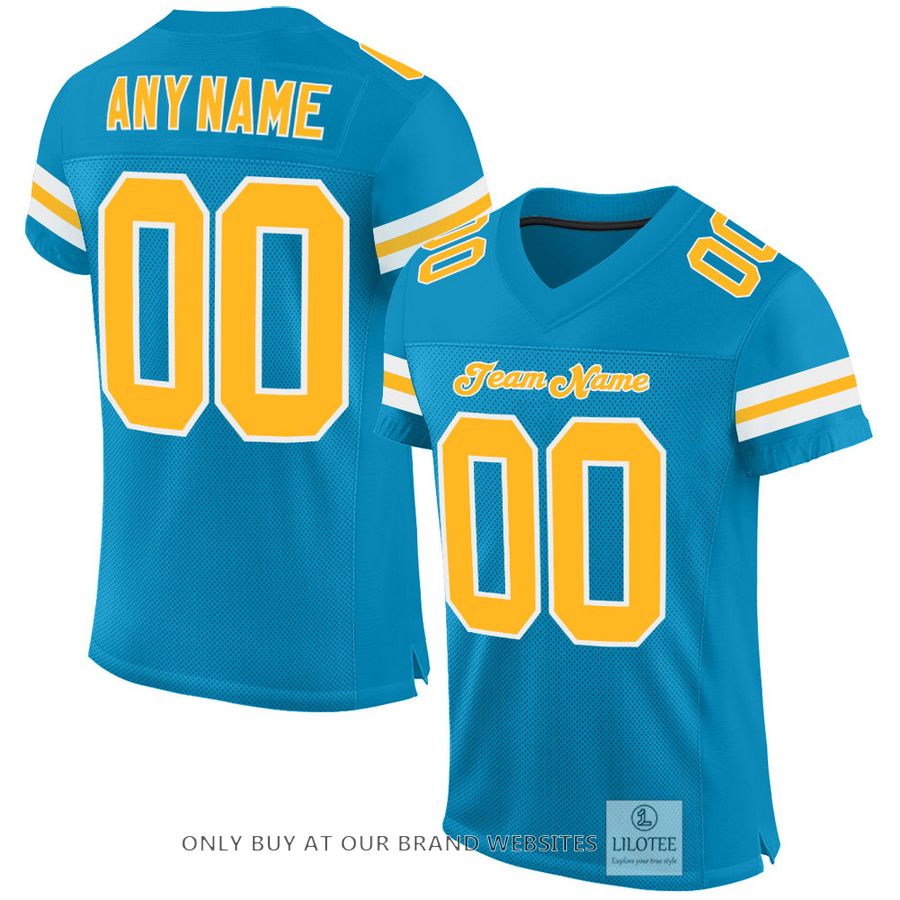 Personalized Panther Blue Gold-White Football Jersey - LIMITED EDITION 17