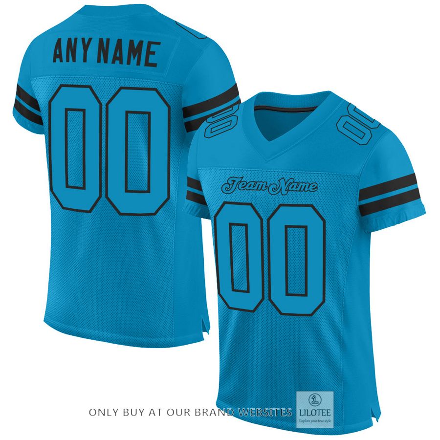 Personalized Panther Blue Panther Blue-Black Football Jersey - LIMITED EDITION 17