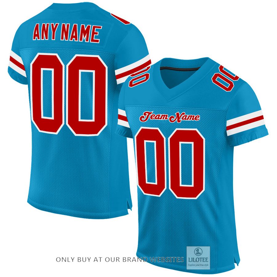 Personalized Panther Blue Red-White Football Jersey - LIMITED EDITION 16