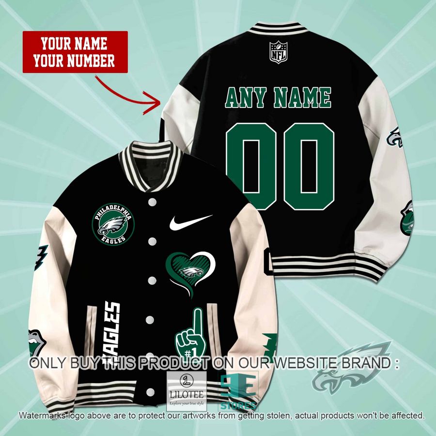 Personalized Philadelphia Eagles Nike Baseball Jacket - LIMITED EDITION 8
