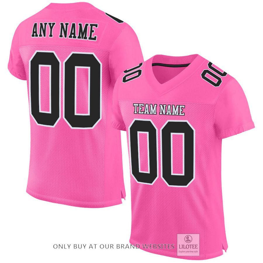 Personalized Pink Black-White Football Jersey - LIMITED EDITION 16