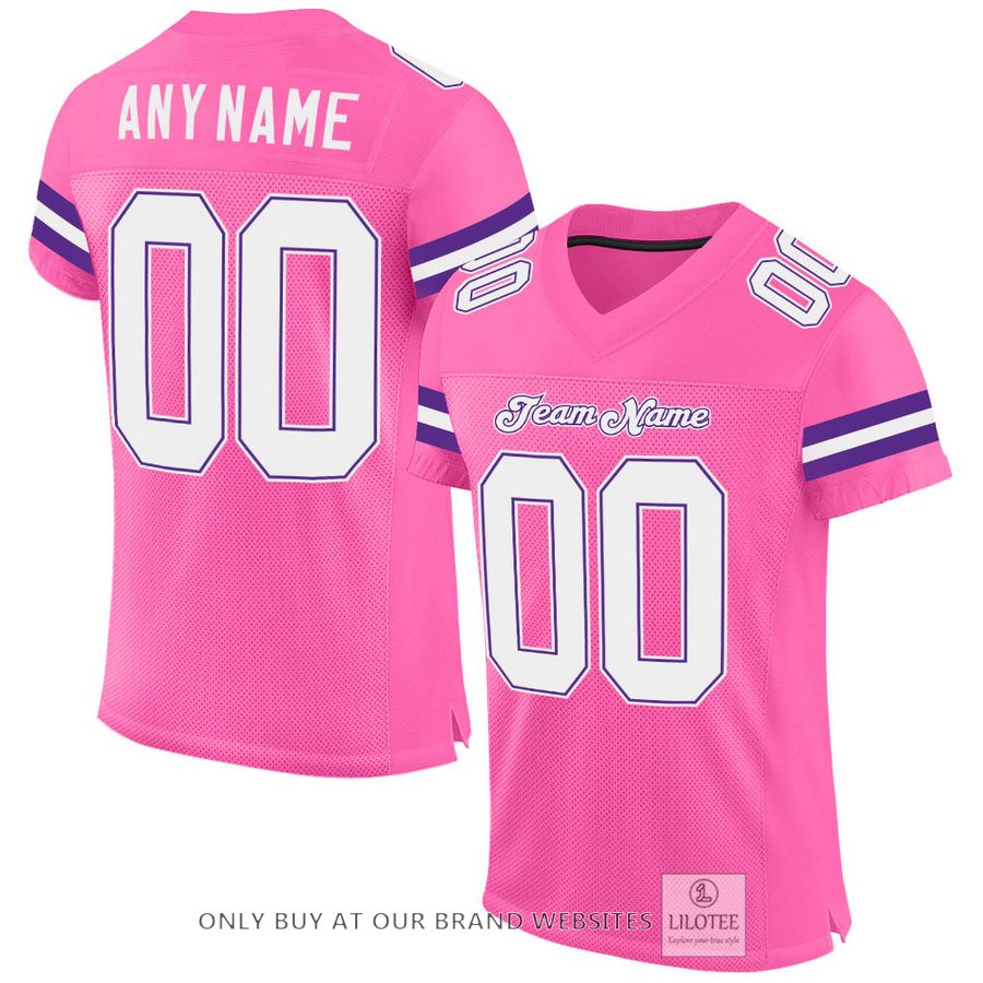 Personalized Pink White-Purple Football Jersey - LIMITED EDITION 16