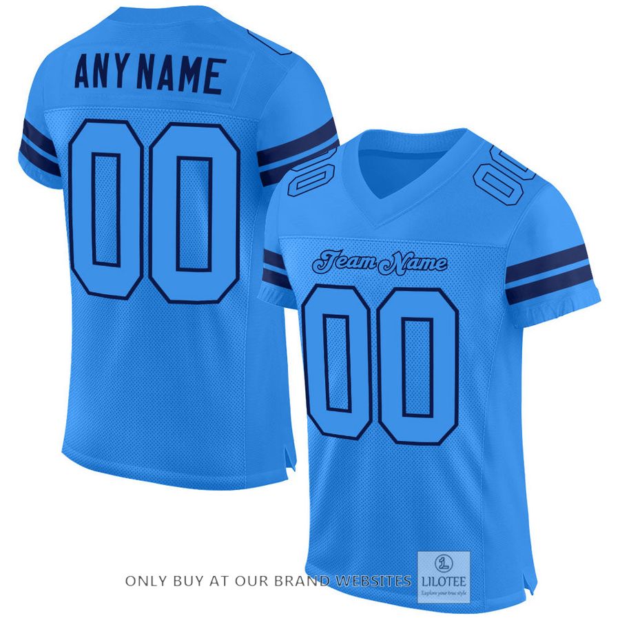 Personalized Powder Blue Powder Blue-Navy Football Jersey - LIMITED EDITION 32