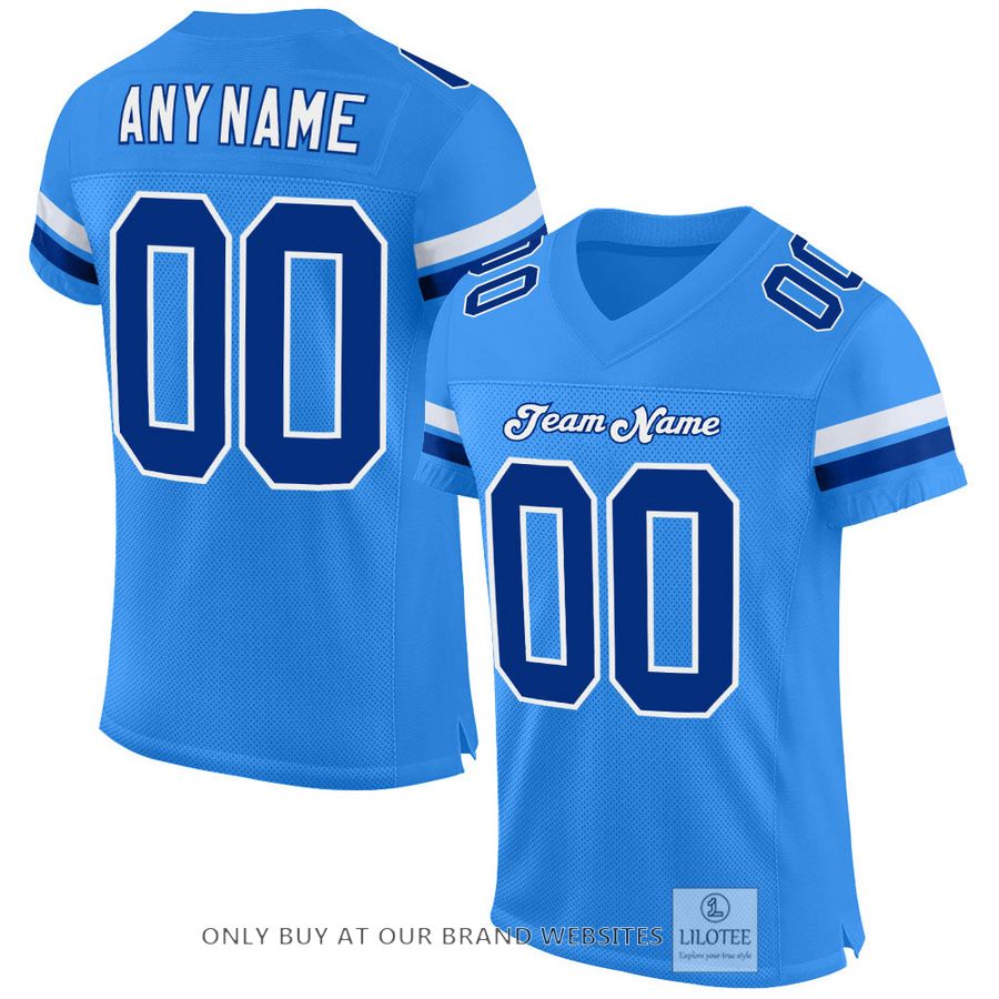 Personalized Powder Blue Royal-White Football Jersey - LIMITED EDITION 16
