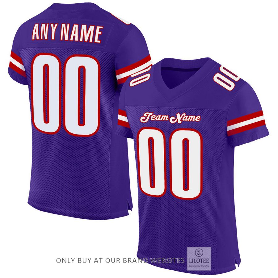 Personalized Purple White-Red Football Jersey - LIMITED EDITION 33