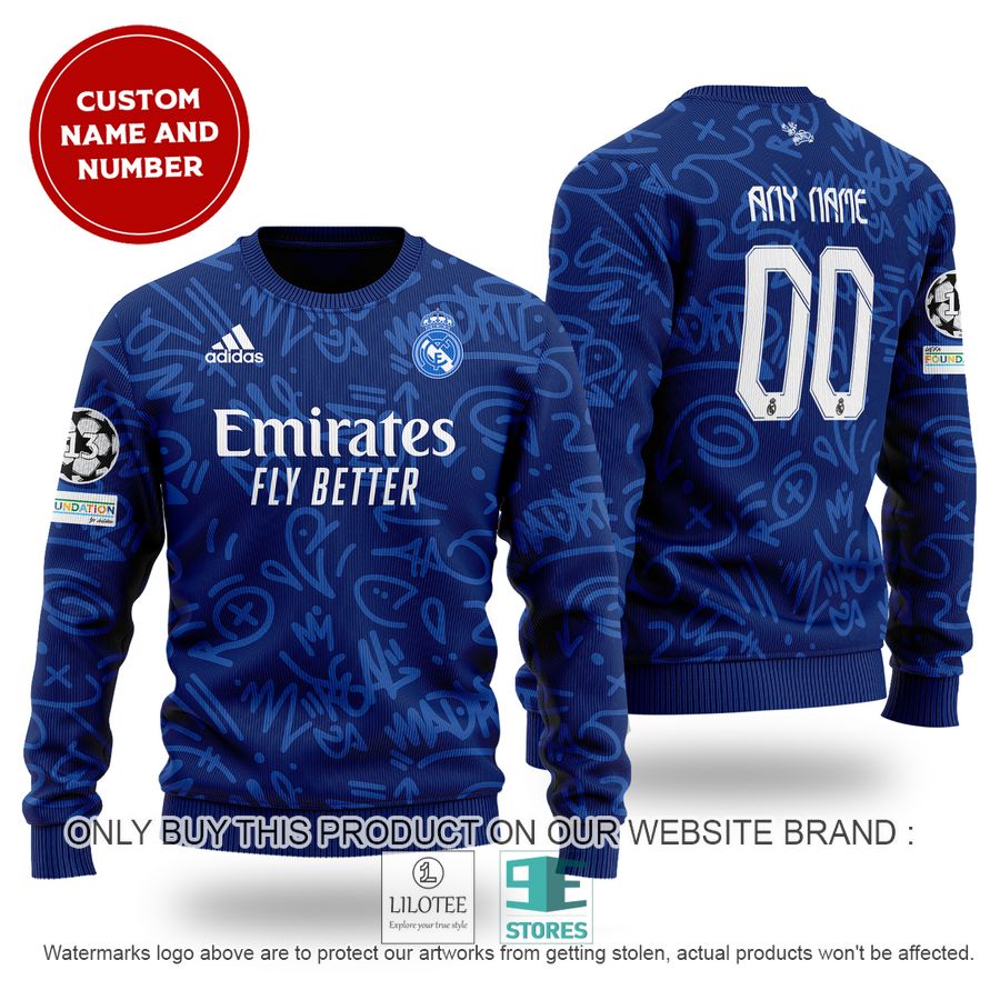 Personalized Real Madrid FC Adidas Emirates Fly Better blue Sweater - LIMITED EDITION 8