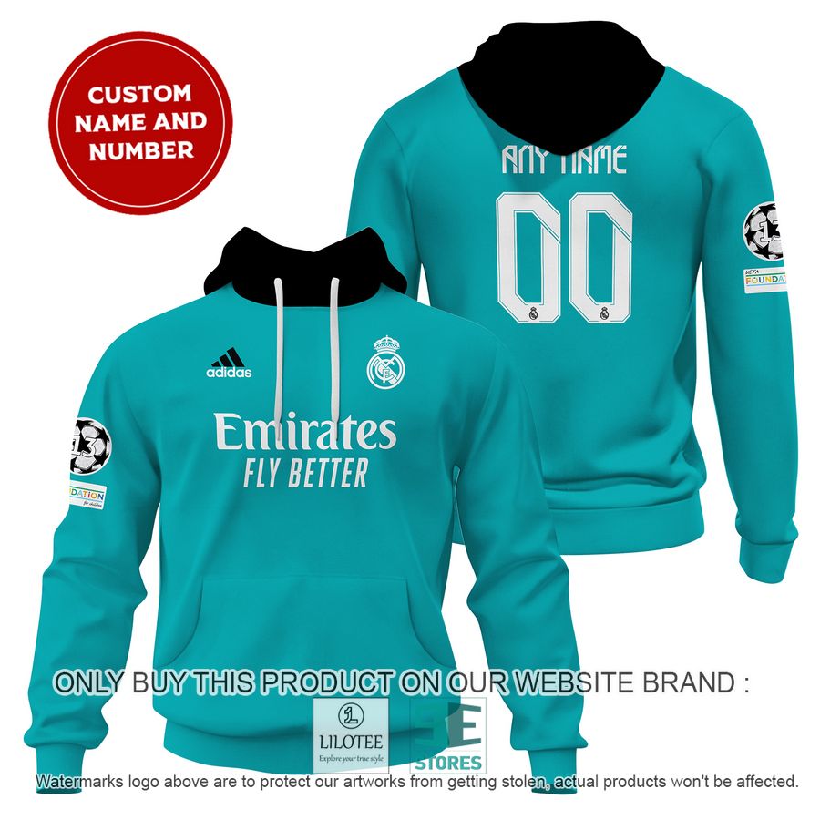 Personalized Real Madrid FC Adidas Emirates Fly Better cyan Shirt, Hoodie - LIMITED EDITION 16