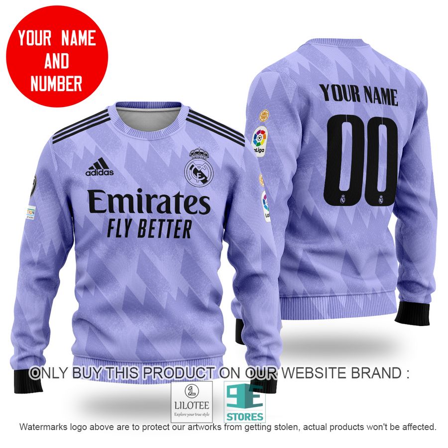 Personalized Real Madrid FC Adidas Emirates Fly Better purple Sweater - LIMITED EDITION 8